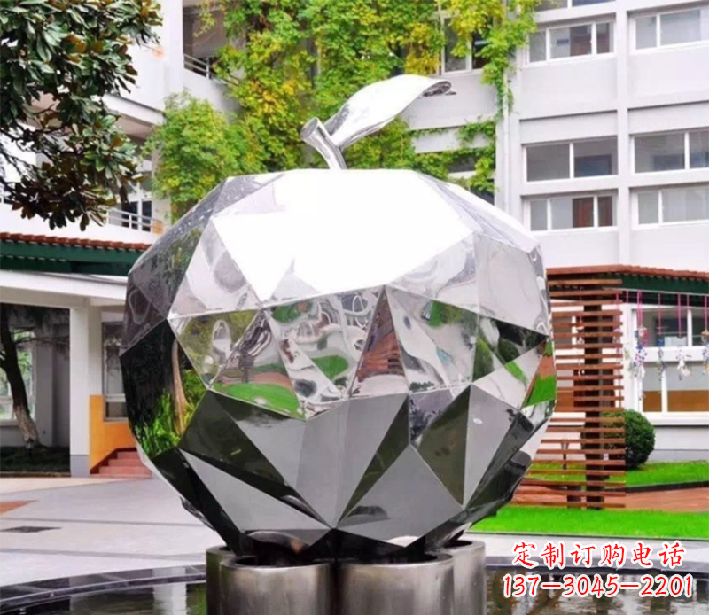 上海户外不锈钢水果雕塑