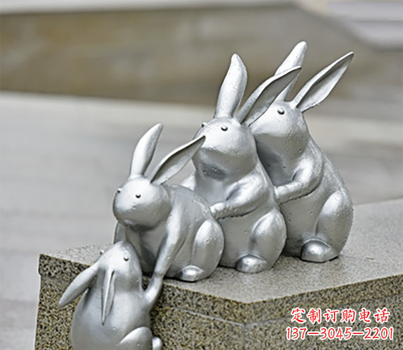 上海兔子雕塑不锈钢